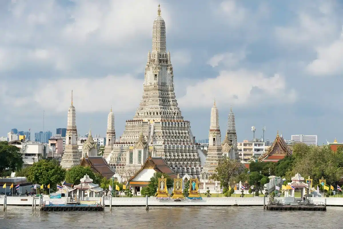 Wat Arun temple on the Chao Phraya River in Bangkok